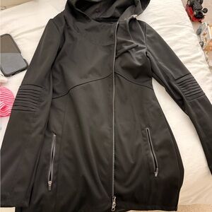 Mondetta Black Hooded Trench Coat